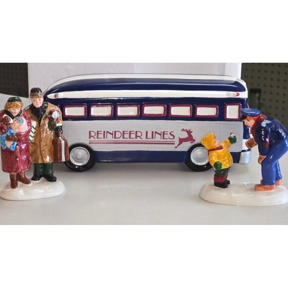 Department 56 Other - Department 56 Snow Village "A Ride On The Reindeer Lines" Handpainted Ceramic Ac